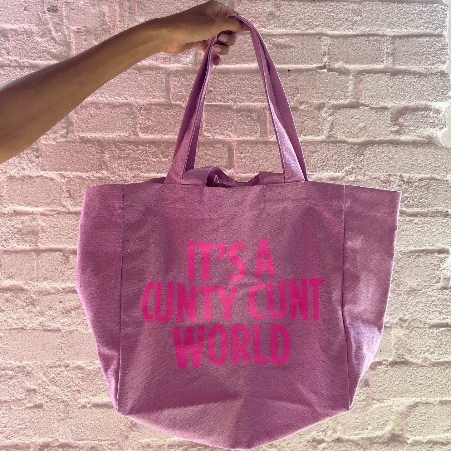 Its A Cunty Cunt World | Tote Bag Purple